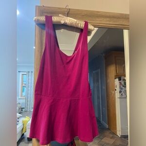 Crew Neck Peplum Tank